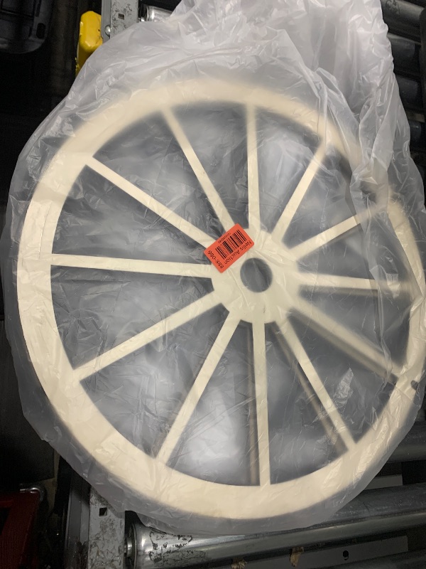 Photo 1 of (2 Pieces) Wood Wagon Wheel,Western Party Decorations for Bar, Garage, Coffee Shop, Studio Cowboy Party Decorations, Home Garden Decor (20 inch)