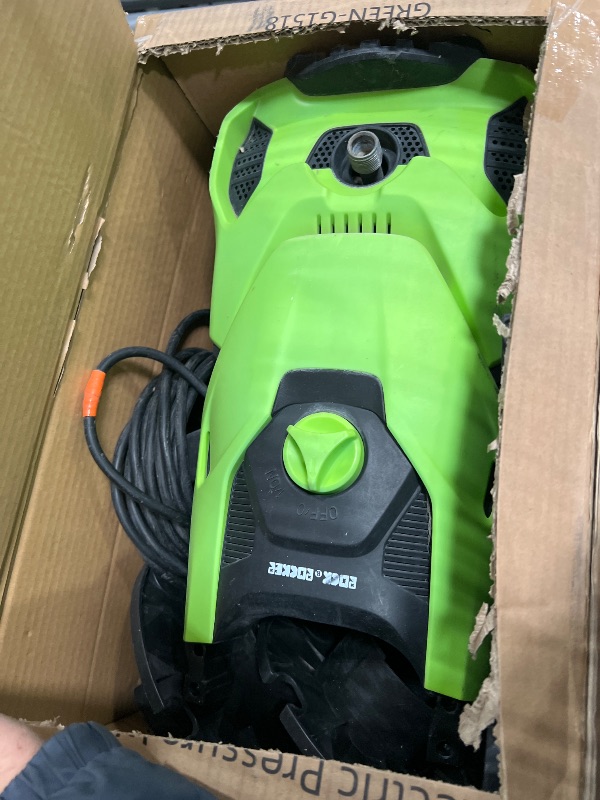 Photo 1 of AgiiMan Electric Pressure Washer - 5000PSI Max 3.6 GPM Power Washer with 35FT Power Cord, 20FT Hose, Soap Tank, High Pressure Washer Electric Powerd Car Cleaning for Garden, Patios, Yard, Green