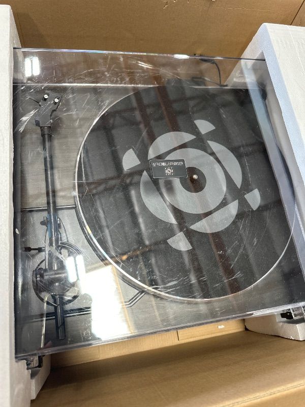 Photo 1 of *** PARTS ONLY *** QLEARSOUL ONE-Q Vinyl Record Player (Black), All-in-one HiFi Turntables with Built in Speakers, Bluetooth 5.4, Phono Preamp, Magnetic Cartridge AT-3600L, 33/45 RPM Two Speed, Aux-in, Auto Off