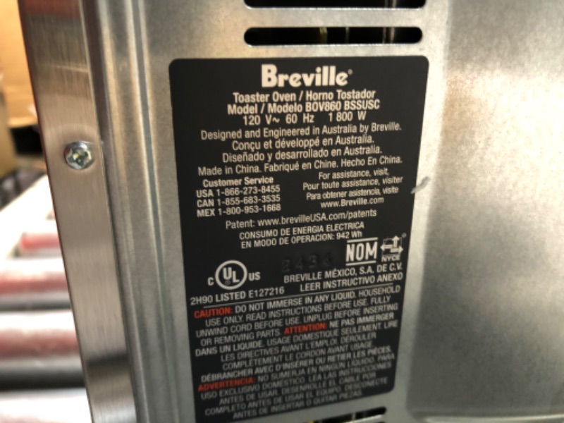 Photo 1 of ***MAJOR DAMAGE - UNTESTED - SEE COMMENTS***
Breville BOV860BSS Smart Oven Air Fryer and Convection Oven, Brushed Stainless Steel