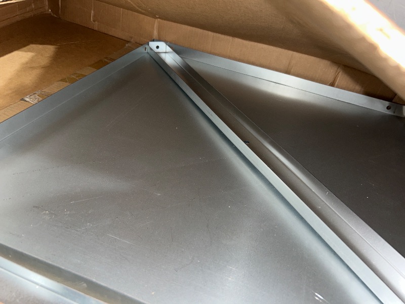 Photo 1 of ***INCOMPLETE - DAMAGED - BENT - SEE PICTURES***
Everflow GWHS24 Water Heater Stand, Galvanized Steel, Chrome 24 in. x 24 in. x 18 in.