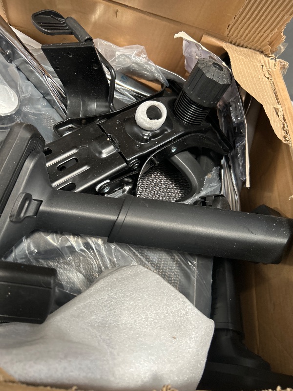 Photo 1 of ***FINAL SALE MISSING COMPONENTS TO ASSEMBLE FOOT REST/ PARTS ONLY ITEM*** Ergonomic Office Chair, 3-Level Tilt Backrest, 3D Headrest & Armrest and Retractable Footrest, Mesh Breathable SGS Class 4 Gas Clylinder, Dark Grey and Black