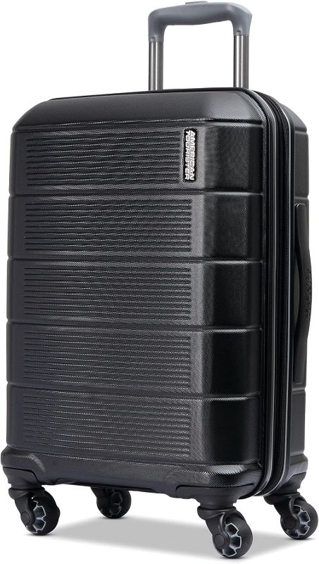 Photo 1 of American Tourister Stratum 2.0 Expandable Hardside Luggage with Spinner Wheels, Jet Black, Carry-on
