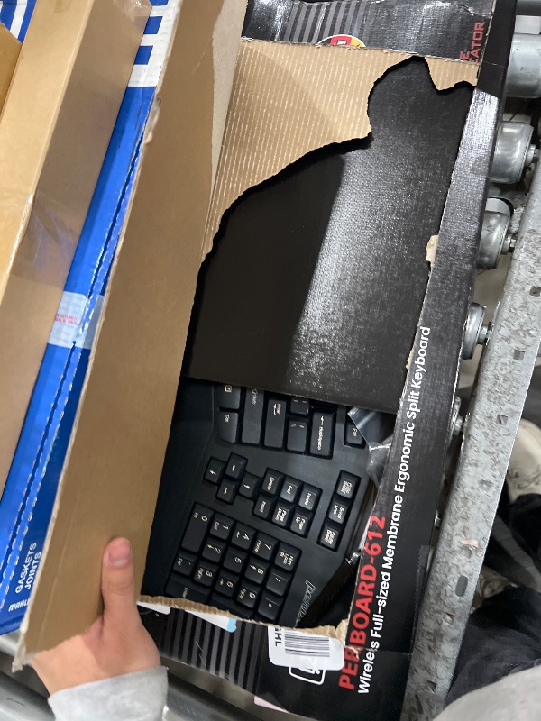 Photo 1 of Perixx Periboard-612B Wireless Ergonomic Split Keyboard with Dual Mode 2.4G and Bluetooth Feature, Compatible with Windows 10 and Mac OS X System, Black, US English Layout