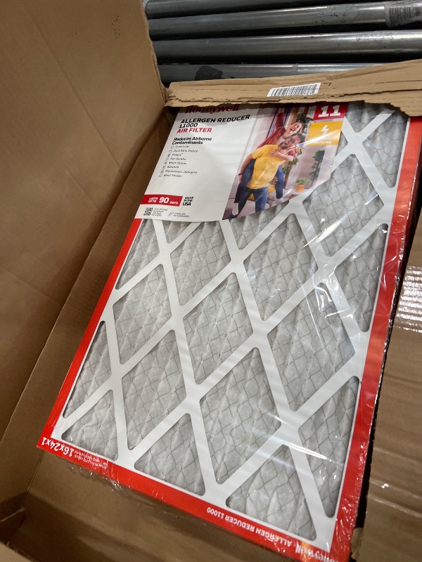 Photo 1 of ****3 PACK***Honeywell 16x24x1 MERV 11 Allergen Reducer 11000 Electrostatic Pleated HVAC AC Furnace Air Filter (4-Pack) | Replacement Filter for Home Use | Made in USA