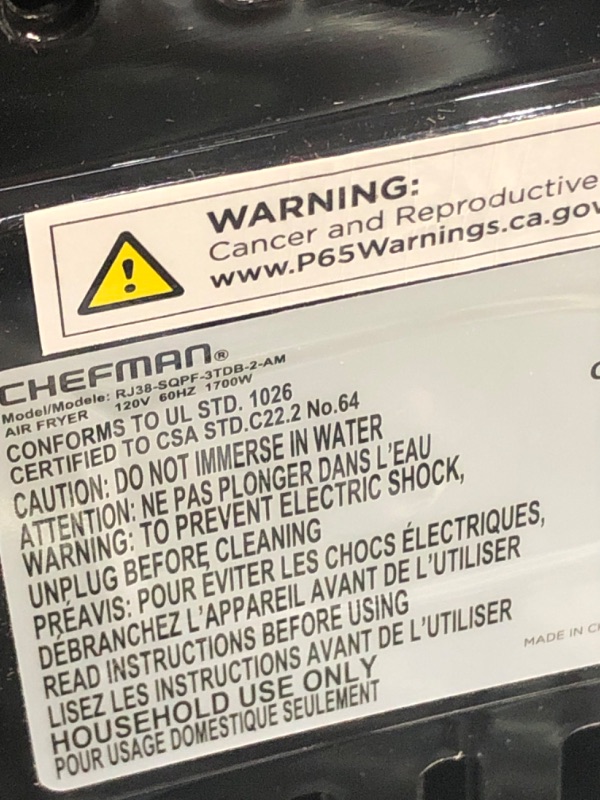 Photo 1 of (used)(see images)Chefman 6 Quart Dual Basket Air Fryer - Digital Touchscreen, Smart Sync Finish, Hi-Fry, Auto Shutoff