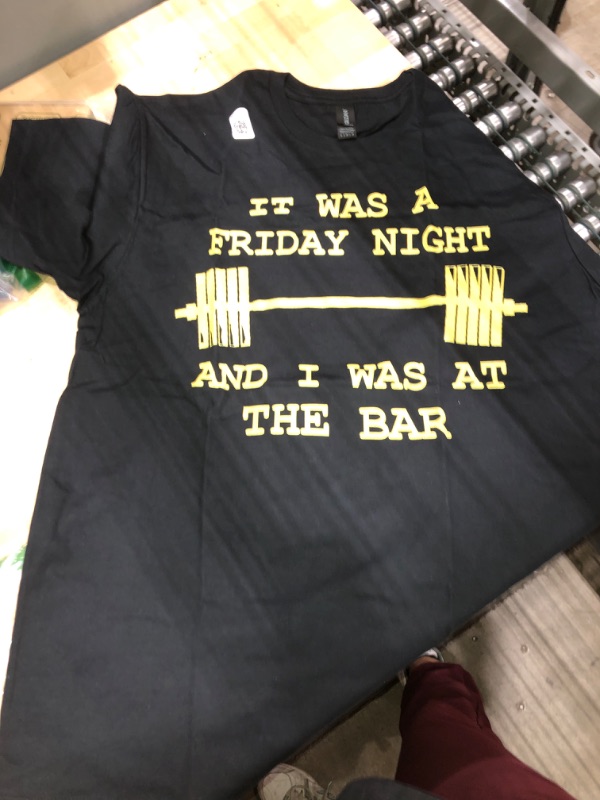 Photo 1 of "IT WAS A FRIDAY NIGHT AND I WAS AT THE BAR" BLACK SHIRT LARGE 
