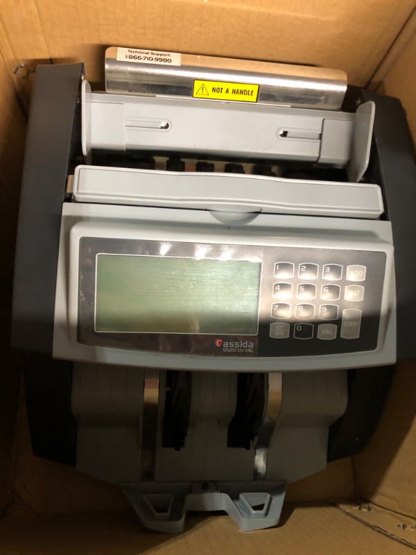 Photo 1 of  Mixed Denomination Money Counter Machine - Money Counter with UV/MG/IR Counterfeit Detection - 3 Speeds from 800~1000~1200N/M and Supported Currency USD/CAD/BRL/MXN/ARS/Pen/CLP/DOP/VES