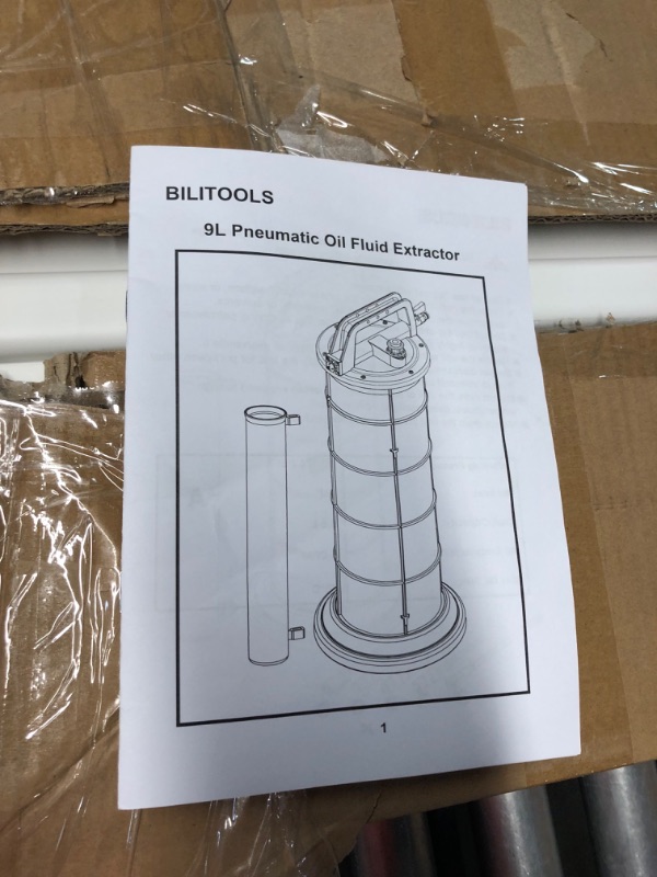 Photo 1 of BILITOOLS 9L Vacuum Oil Pump Extractor Air Operated Automotive Oil Change Tool Large Capacity 2.4 Gallon Pneumatic Engine Dipstick Fluid Extractor for Boat Marine Jetski ect.