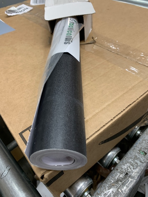 Photo 1 of 23.6inx236.2in Black Wallpaper Black Peel and Stick Wallpaper Soild Black Matte Textured Self Adhesive Removable Vinyl Film Paper for Cabinets Countertops Wall Decoration Coverings