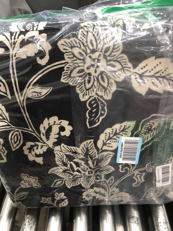 Photo 1 of Arden Outdoor Seat Cushion, 19 x 19, Rain-Proof, Fade Resistant 19 x 19, Ashland Black Jacobean