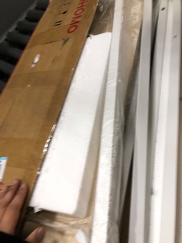 Photo 1 of ***MISSING FASTENERS*** WOHOMO Folding Desk, Small Foldable Desk 31.5" for Small Spaces, Space Saving Computer Table Writing Workstation for Home Office, Easy Assembly, Oak
