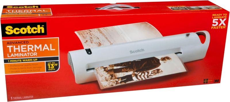 Photo 1 of (PARTS) (SCRAP) (NO POWER) Scotch Thermal Laminator, Extra Wide 13 Inch Input, Ideal for Teachers, Small Offices, or Home (TL1302Z)