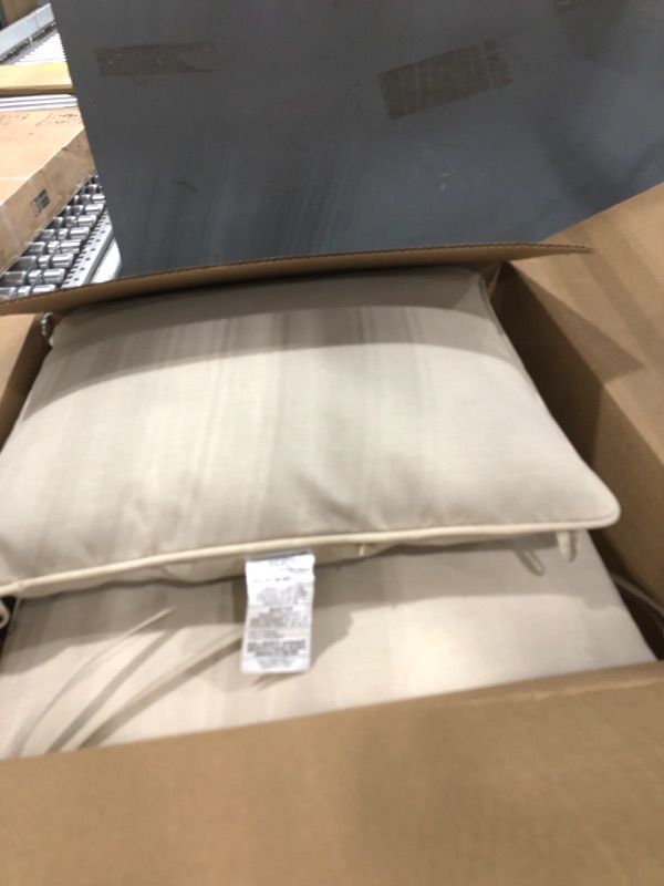 Photo 1 of Arden Outdoor Deep Seat Cushion Set, 22 x 24, Rain-Proof, Fade Resistant 22 x 24, Tan Leala