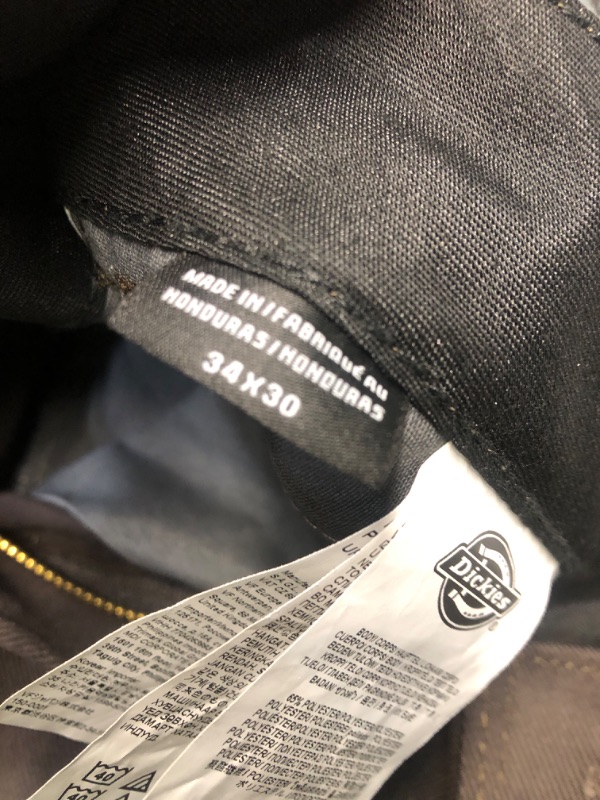 Photo 1 of (see images for damage) Dickies Men's 874 Flex Work Pants, Dark Brown 34X30