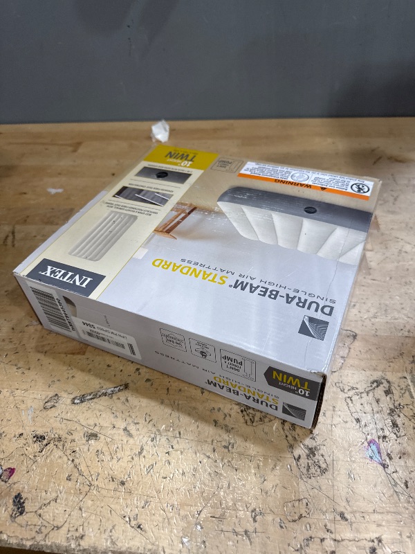 Photo 1 of *unknown of any holes/damage*Intex 64101E Dura-Beam Standard Single-High Air Mattress: Fiber-Tech – Twin Size – 10in Bed Height – 300lb Weight Capacity – Pump Sold Separately