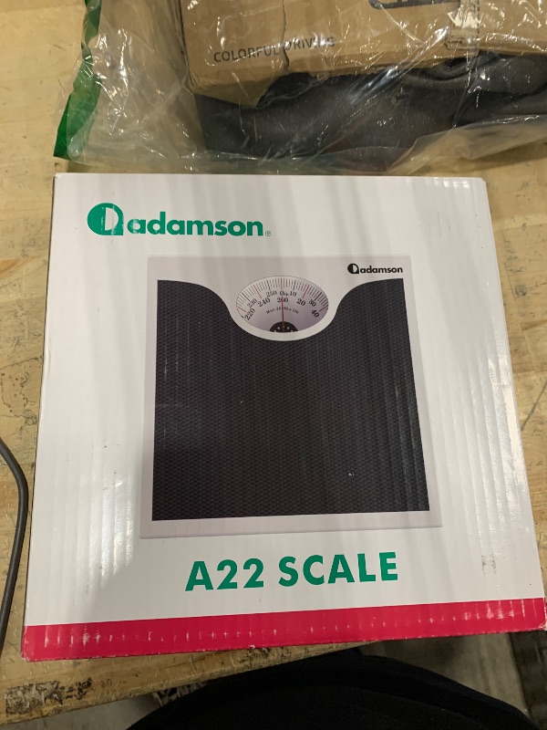 Photo 1 of Adamson A22 Bathroom Scale for Body Weight - Up to 260 LB - Anti-Skid Rubber Surface - Analog Bathroom Weight Scales