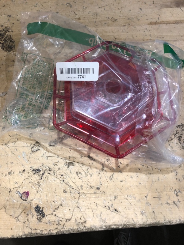 Photo 1 of 2025 New Shirem Hummingbird Feeder for Outdoors, Sherem Hummingbird Feeder and Built-in Ant Moat, 30 Improved Feeder Ports, Easy to Clean, Insect Resistant (Red)