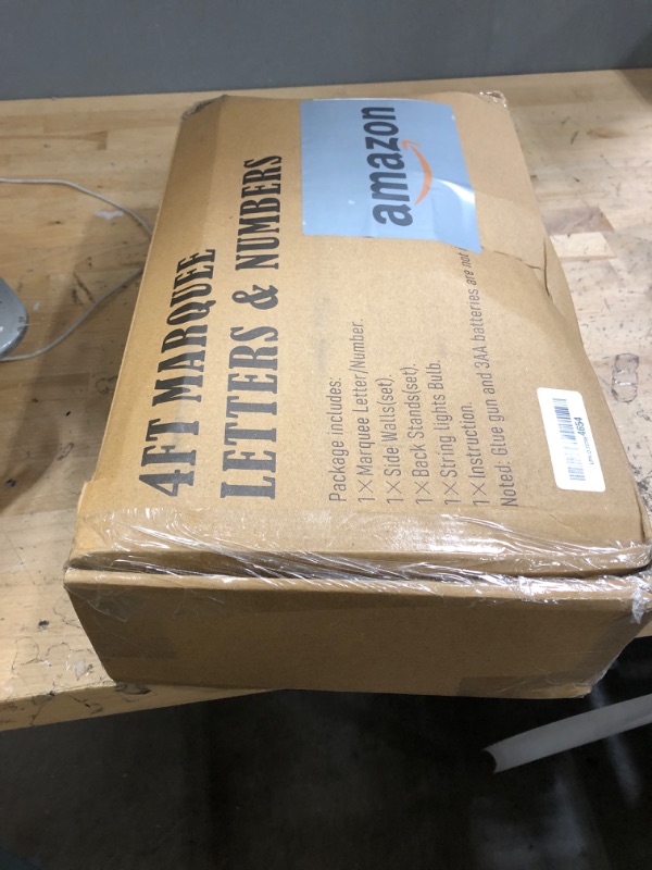 Photo 1 of Ledido 4FT Marquee Light Up Letters, Cool White Light Up Letters Large Marquee Letter for Party Decorations, Mosaic Letter M for Balloons, Wedding Birthday Graduation Decor