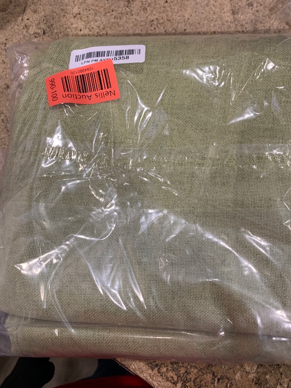 Photo 1 of Awellife Green Linen Style Shower Curtain Set with 12 Durable Hooks - Sage Green Textured Fabric Heavy Cloth Shower Curtains for Bathroom 72 x 78 Inch