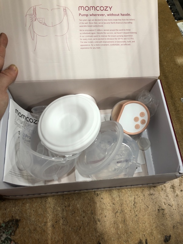 Photo 1 of **PARTS ONLY**MISSING PARTS**
Momcozy Hands-Free Breast Pump S12 Pro, Wearable & Portable Pump with Soft DoubleFit Flange, 3 Modes | 9 Levels Double Electric Pump, Smart Display, 24mm, 2 Pack, Cozy Pink