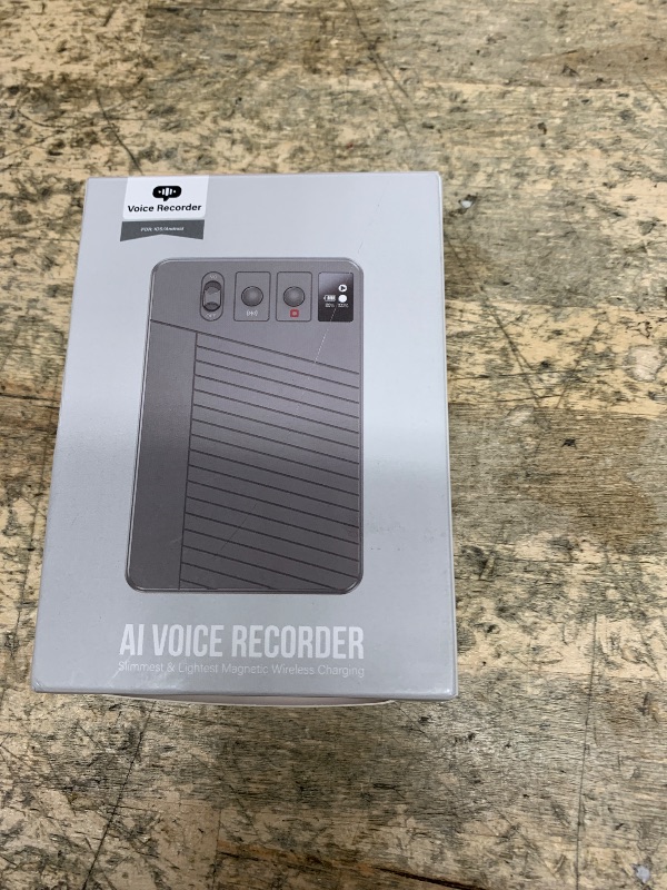 Photo 1 of AI Voice Recorder - Record,Transcribe,Charge 3 in 1,Support 107 Languages,Avoid Missing Meeting Highlights,64 GB,ChatGPT Driven AI Summarization,App Control,Mind Mapping,Bluetooth Distance 50ft