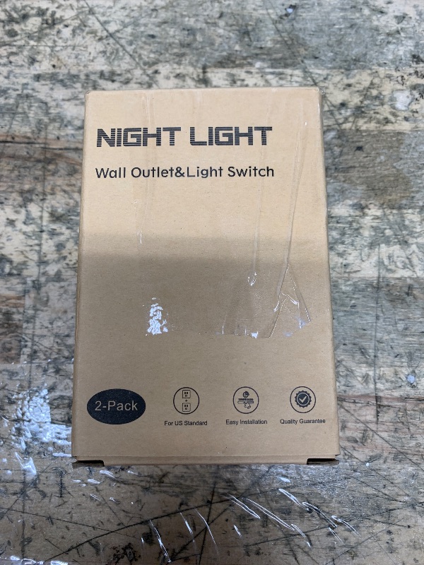 Photo 1 of 2 Pack Illuminated Light Switch,Paddle Rocker Wall Switch with LED Night Light, Automatic On/Off Sensor, Single Pole, 15Amp 120/277Volt, White