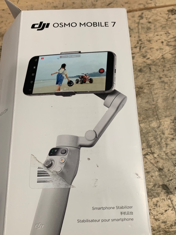 Photo 1 of DJI Osmo Mobile 7 Gimbal Stabilizer for iPhone, Android, Built-in Tripod, Ultra-Light, Comfortable Grip, 3-Axis Phone Gimbal, ActiveTrack 7.0, ShotGuides, One-Tap Edit, 10hrs Use, Phone Charging