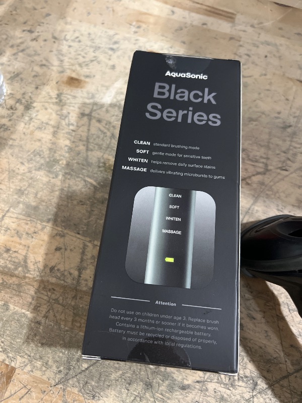 Photo 1 of Aquasonic Black Series Ultra Whitening Toothbrush – ADA Accepted Electric Toothbrush- 8 Brush Heads & Travel Case – 40,000 VPM Electric Motor & Wireless Charging - 4 Modes w Smart Timer