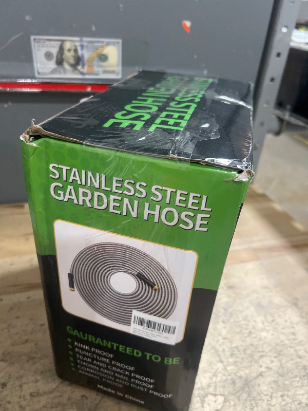 Photo 1 of Advinski Garden Hose 100FT, Water Hose with 10 Function Nozzle, Garden Hose Metal with Leak-proof Connectors, No-Kink, Lightweight, Puncture-proof, Pet-proof, Sturdy, 550PSI, Hose for Outdoor, Yard