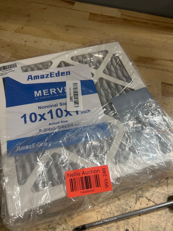 Photo 1 of AmazEden 10x10x1 Air Filter (2-Pack) MERV 8 MPR 600 & FPR 5 AC Furnace Filters Pleated Dust Defense Replacement (Exact Dimensions: 9.81x9.81x0.81 Inches)