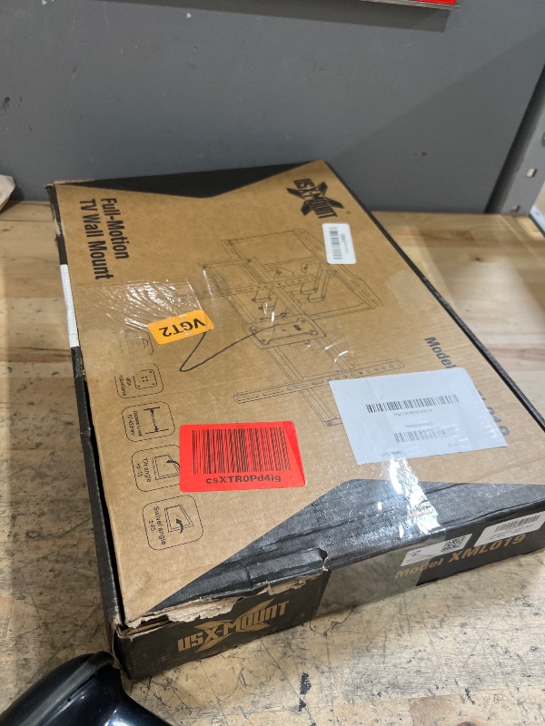 Photo 1 of (Missing screws) USX Mount Full Motion TV Wall Mount for 42-85 inch, TV Mount Swivel and Tilt,Wall Mount Bracket with Dual Articulating Arms Up to 132lbs, VESA 600x400mm, 16" Wood Studs, UL Listed XML019