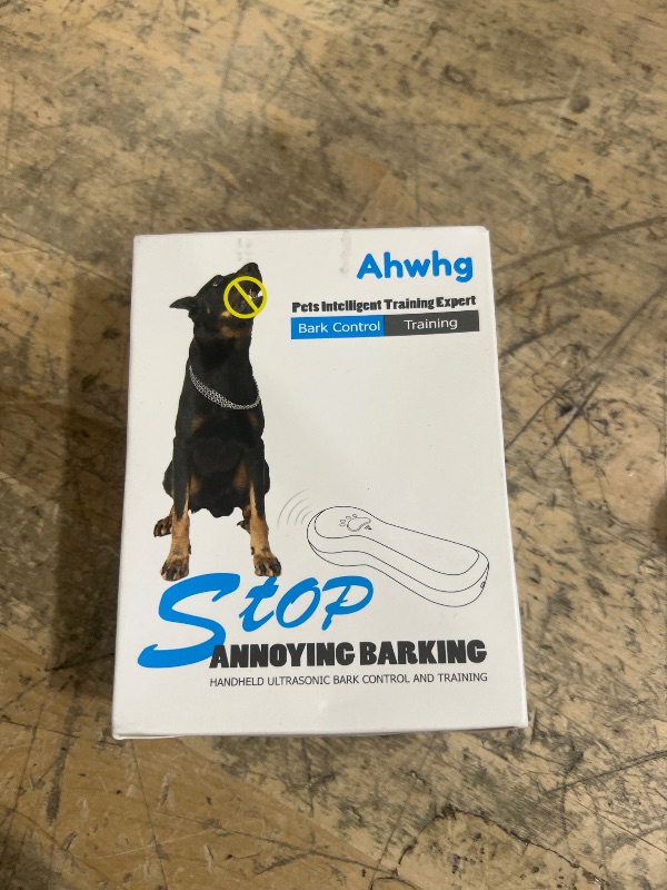 Photo 1 of Ahwhg New Anti Barking Device,Dog Barking Control Devices,Rechargeable Ultrasonic Dog Bark Deterrent up to 16.4 Ft Effective Control Range Safe for Human & Dogs Portable Indoor & Outdoor(Blue)
