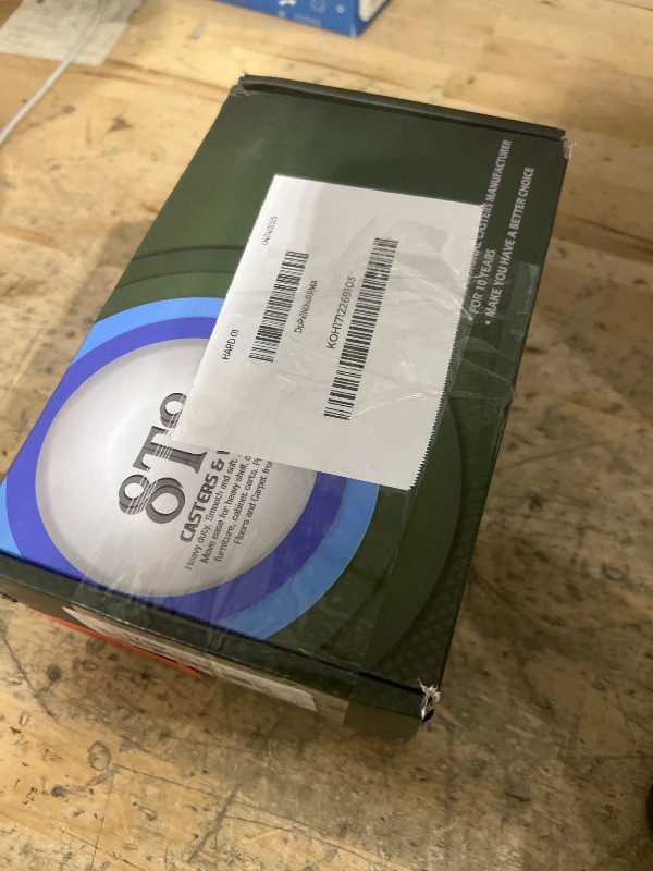 Photo 1 of 8T8 3 Inch Rubber Caster Wheels Heavy Duty with 2 Brakes, 5/16"-18 x 1" Threaded Stem Casters Set of 4 (Screw Diameter 5/16", Length 1"), Quiet and Smooth Rolling Castors for Furniture Hardwood Floors