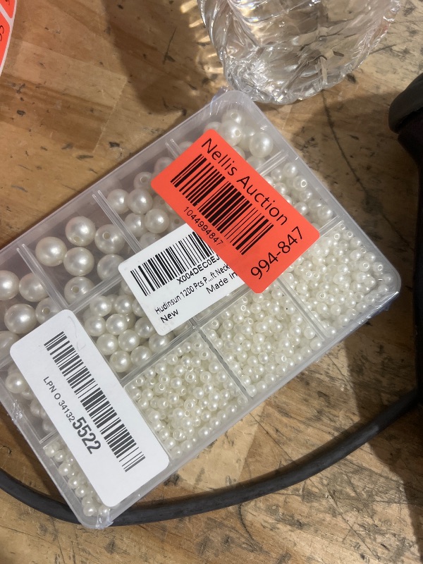 Photo 1 of 1200 Pcs Pearl Beads for Jewelry Making, 5 Size Round Pearls for Bracelets Making Kit Small Pearl Filler Beads with Hole for DIY Craft Necklace Earrings
