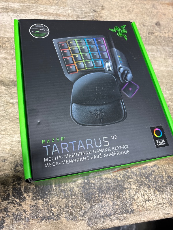 Photo 1 of Razer Tartarus V2 Gaming Keypad: Mecha Membrane Key Switches - One Handed Keyboard - 32 Programmable Keys - Customizable Chroma RGB Lighting - Programmable Macros Snap Tap - Black