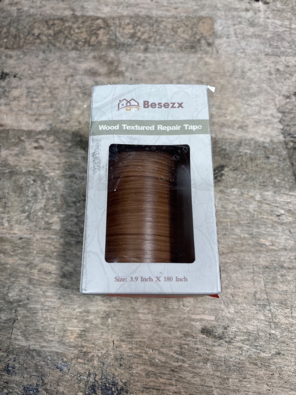 Photo 1 of Besezx Wood Grain Tape, 3.9" X15', Self Adhesive Wood Grain Repair Patch for Tables, Chairs, DIY,Baseboards, Doors, Windows, Floors and Furniture Renovation.?Natural Wood Grain?