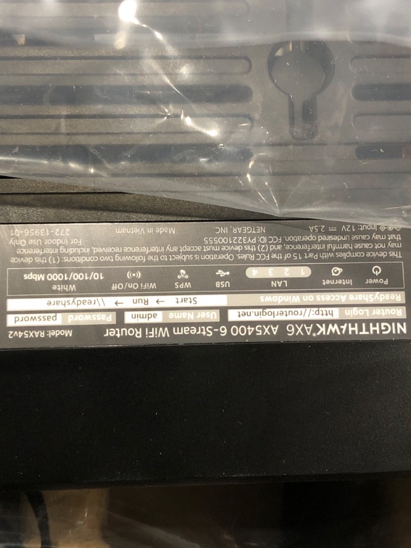 Photo 1 of NETGEAR Nighthawk 6-Stream Dual-Band WiFi 6 Router (RAX54S) – Security Features, AX5400 Wireless Speed, Up to 5.4 Gbps, Covers up to 2,500 sq. ft., 25 Devices - 1-Year Armor Subscription Included