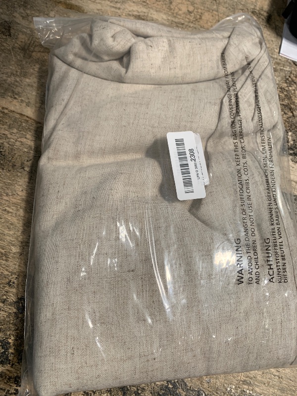 Photo 1 of (MISSING HARDWARE) Awellife Extra Long Shower Curtains 96 Inch Length Linen Shower Curtain for Bathroom Natural Cloth Cotton Fabric Liner Cream Ivory