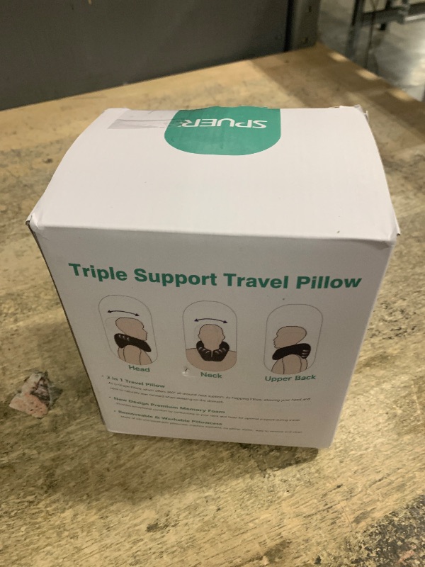 Photo 1 of 2in1 Ergonomic Memory Foam Travel Neck Pillow – 2025 Upgrade Travel Pillow for All Sleep Positions on Flights, Road Trips, and Long Distance Travel with Drawstring Bag (Adjustable Velcro-Black)