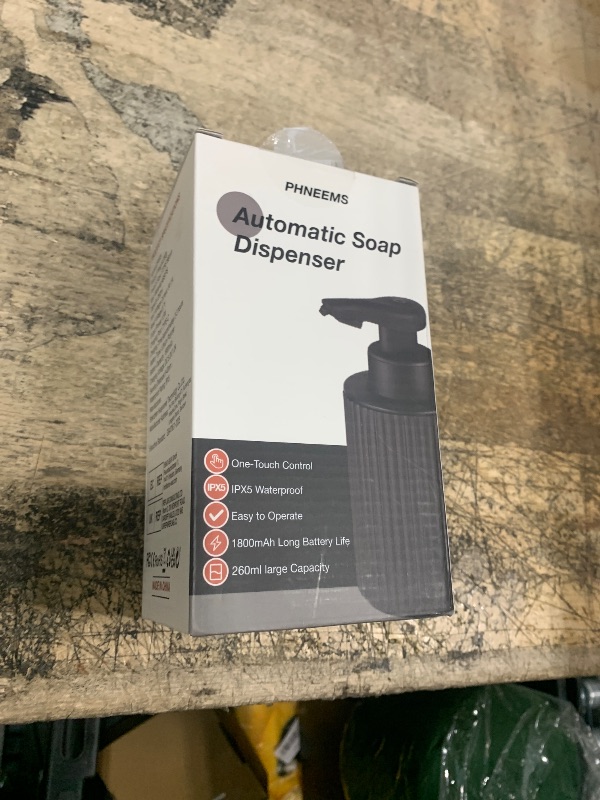 Photo 1 of Automatic Soap Dispenser Liquid Touchless: 8.7oz White Plastic - Rechargeable Electric Smart 3 Level Adjustable Auto Hand Soap Dispenser for Kids - Dish Bathroom Kitchen