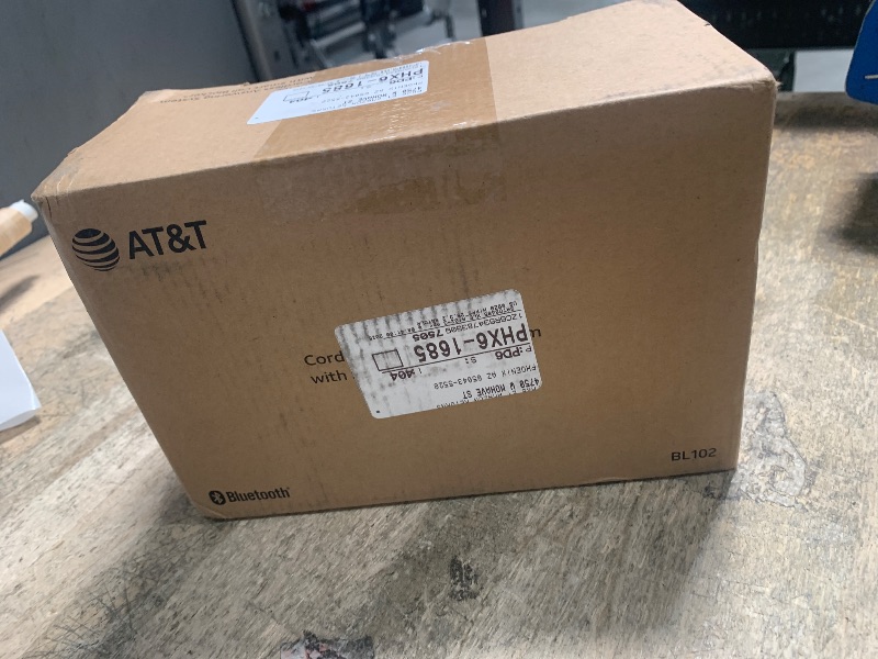 Photo 1 of AT&T BL102 DECT 6.0 Cordless Phone for Home with Answering Machine, Call Blocking, Caller ID Announcer, Audio Assist, Intercom, and Unsurpassed Range, Silver/Black