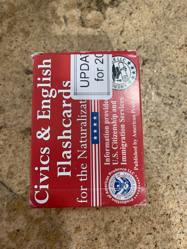 Photo 1 of US Citizenship Flash Cards 2025 to study for the Naturalization test includes Civics with all 100 USCIS illustrated questions and answers for American civics and English exam proficiency flashcards