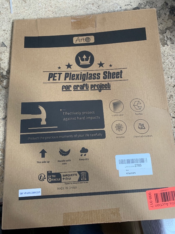 Photo 1 of Art3d 5-Pack of 12×16" PET/Plexiglass Sheets, Transparent Clear Flexible Plastic Sheet Panels for Craft, Picture Frames, Sign Blank, DIY Display Project
