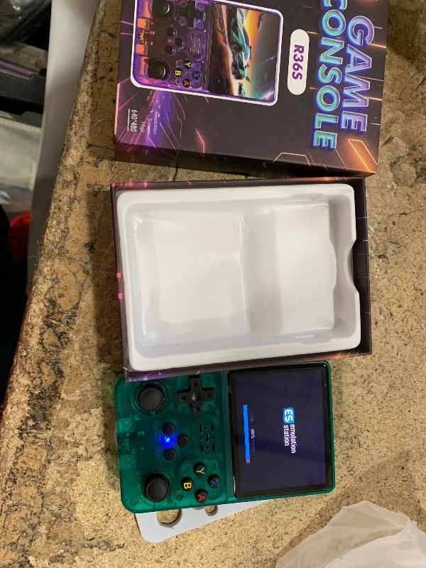 Photo 1 of 2025 New Upgrade R36MAX Retro Handheld Game Console with 64G Built-in 18000+ Classic Games, Portable Hand Held Open Source Linux System 4.0-in 4k HD IPS Screen Video Player (Blue-MAX 64GB)