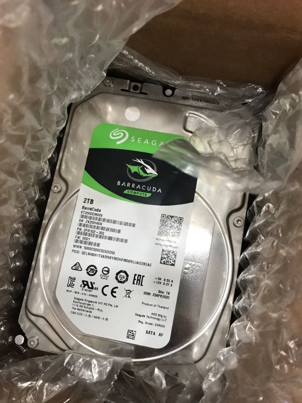 Photo 1 of Seagate IronWolf 2TB NAS Internal Hard Drive CMR 3.5 Inch SATA 6Gb/s 5400 RPM 64MB Cache for RAID Network Attached Storage Rescue Services (ST4000VNZ06/006)