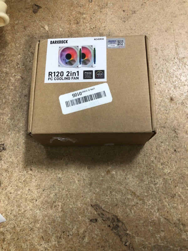 Photo 1 of DARKROCK F120-2 in 1 120 mm Infinite Mirror Design Case Fans with PWM Control & ARGB Effect, Hydraulic Bearing for Low-Noise Operation - Suitable for Most PC Cooling Systems - White