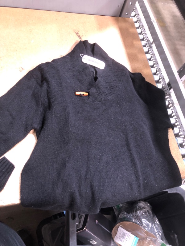 Photo 1 of  Long Sleeve Basic Waffle Knitted Sweater Pullover Casual  Shirt Black
