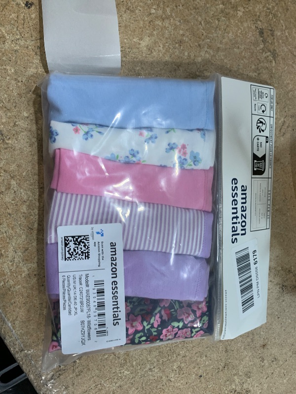 Photo 1 of Amazon Essentials Women's Cotton Bikini Brief Underwear (Available in Plus Size), Pack of 6, Black Floral/Blue/Lilac/Pink/Stripe/White Ditsy Floral, Medium
