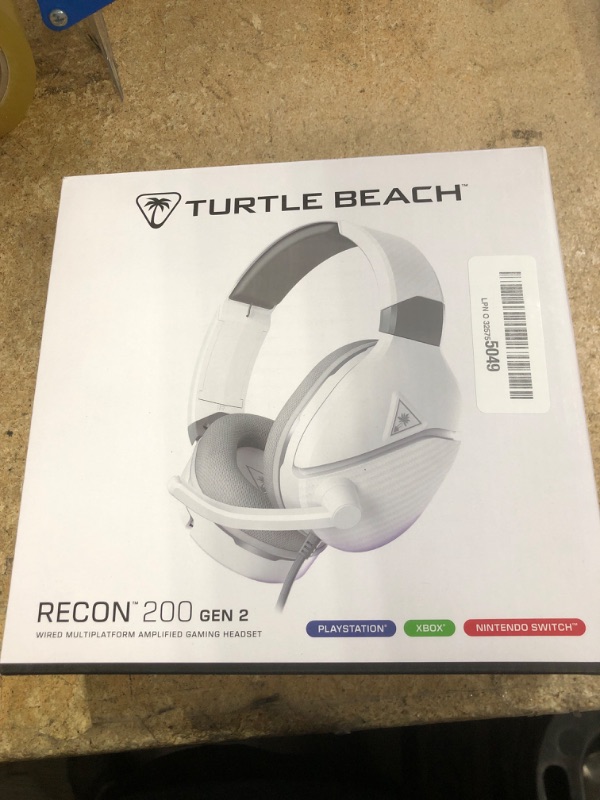 Photo 1 of Turtle Beach Recon 200 Gen 2 Powered Gaming Headset - Xbox Series X, Xbox Series S & Xbox One, PS5, PS4, Mobile & PC with 3.5mm - Bass Boost, Memory Foam, White